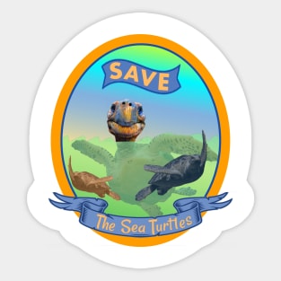 Save the Sea Turtles Sticker